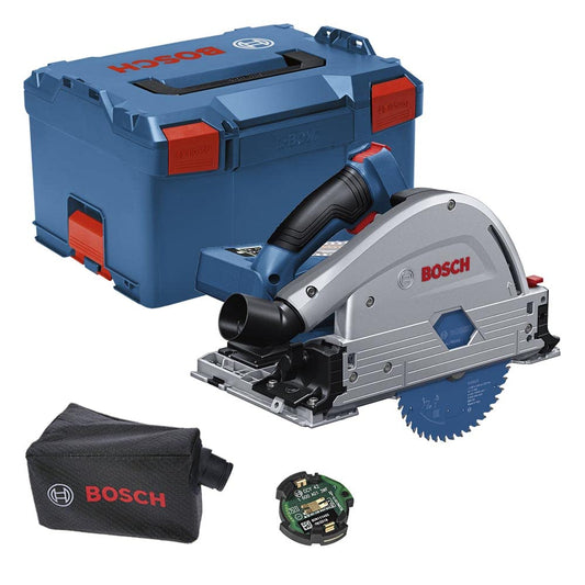 Bosch Professional BITURBO Akku Tauchkreissäge GKT 18V-52 GC (voreinstellbare Drehzahlstufen, inkl. Connectivity-Modul, ohne Akkus und Ladegerät, in L-Boxx 238)